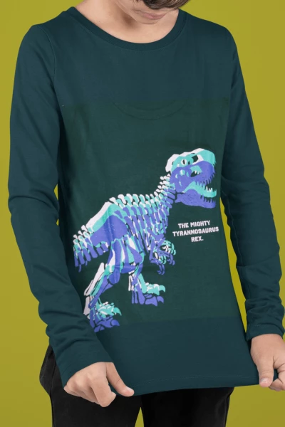 Dino Printed Cotton T-shirt