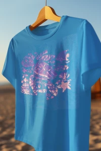 Ocean Printed Cotton T-shirt🐠