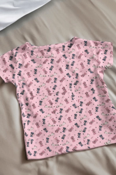 Cat Printed Cotton Top