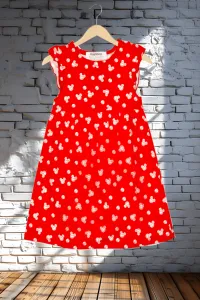 Red Printed Cotton Dress🙂