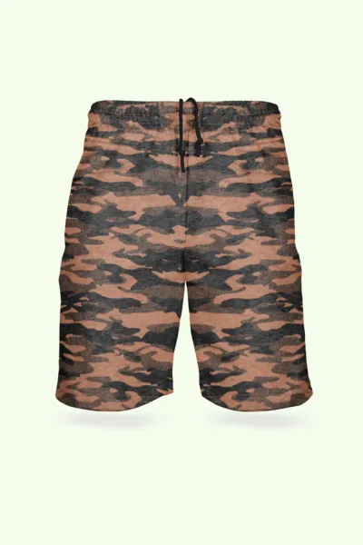 Army Printed Cotton Shorts