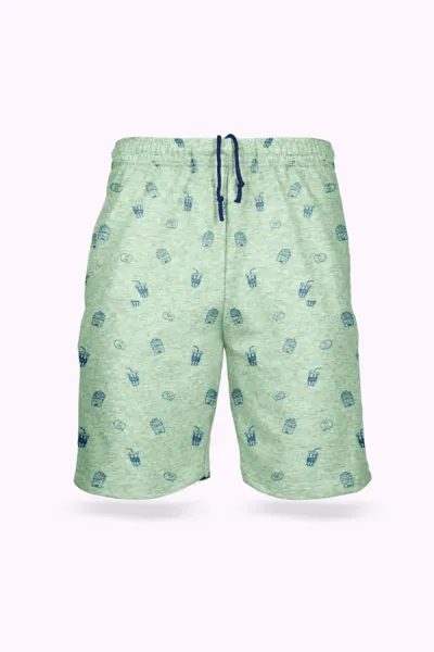 Snack Printed Cotton Shorts