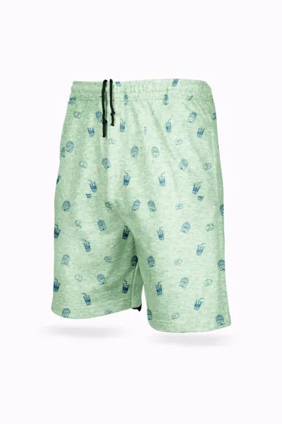 Snack Printed Cotton Shorts