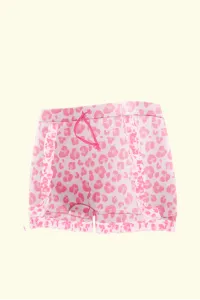 Pink Frilly Printed Cotton Shorts 🐆