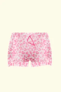 Pink Frilly Printed Cotton Shorts 🐆