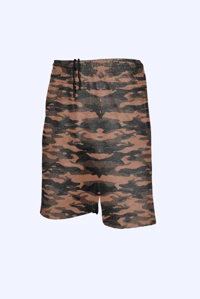 Army Printed Cotton Shorts