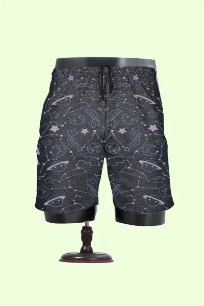 Stars Printed Cotton Shorts