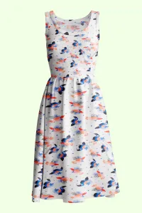 Birds Printed Cotton Dress 🐦