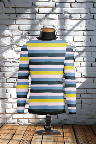 Stripes Printed Cotton T-shirt