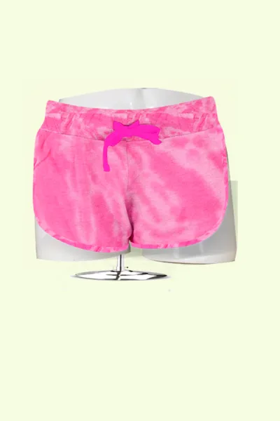 Tie Dye Pink Cotton Shorts