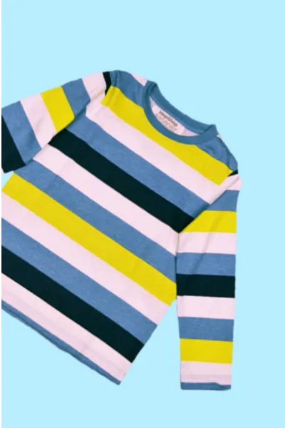 Stripes Printed Cotton T-shirt