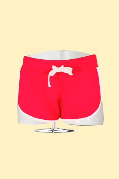 Rosy Red Cotton Shorts