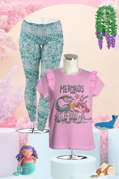 Mermaid Printed Cotton Set