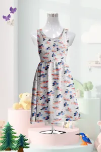 Birds Printed Cotton Dress 🐦