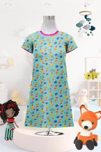 Meow Printed Cotton Dress😸