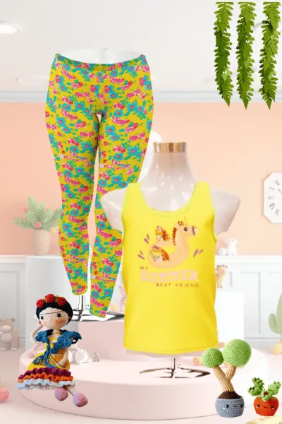 Youthful Yellow Unicorn Set