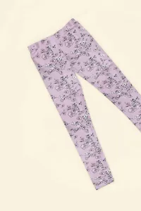 Pink Floral Warm Leggings